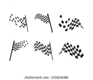 Checkered race flag graphic design template vector