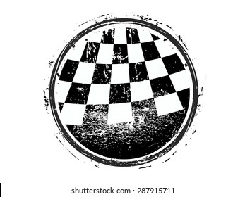 checkered race flag grunge vector design