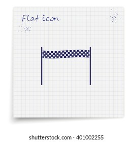Checkered race flag icon.