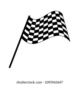 checkered race flag isolated on white background
