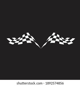 Checkered Race Flag vector Illustration.