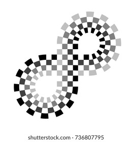 checkered racing circuit symbol vector