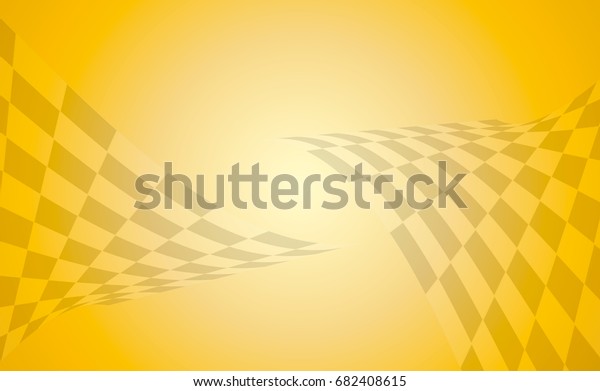Checkered Racing flag\
with Gold\
background.