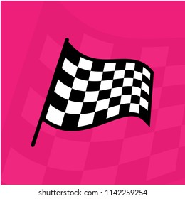 Checkered racing flag icon