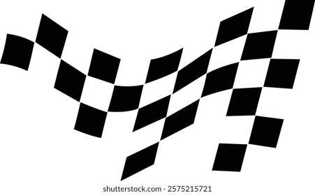 checkered racing flag Checkered flag indicating end of a race isolated on a white 