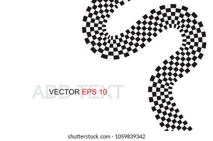Checkered Racing flag isolated on white.

