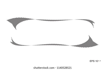 Checkered Racing flag isolated on white.