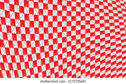 Checkered Racing flag isolated on white.