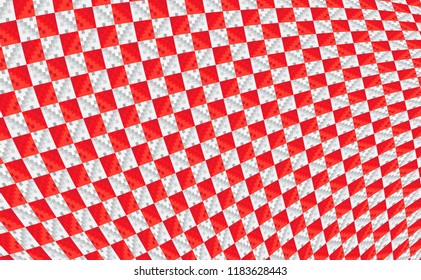 Checkered Racing flag isolated on white.