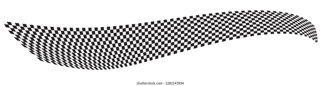 Checkered Racing flag isolated on white.