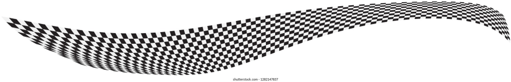 Checkered Racing flag isolated on white.
