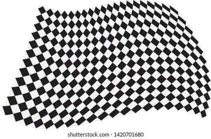 Checkered Racing flag isolated on white