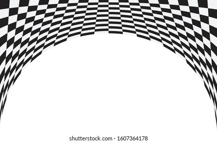 Checkered Racing flag isolated on white.