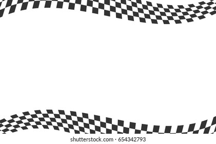 Checkered Racing flag isolated on white.