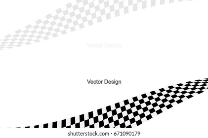 Checkered Racing flag isolated on white. Vector design.