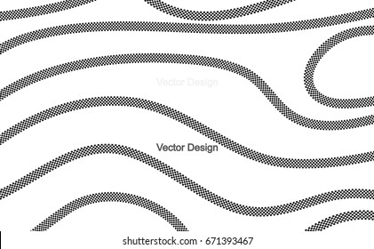 Checkered Racing flag isolated on white. Vector design.