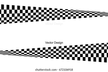 Checkered Racing flag isolated on white. Vector design.