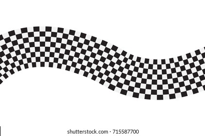 Checkered Racing flag isolated on white.