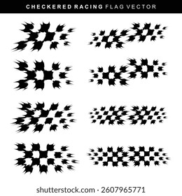 checkered racing flag with motion effect