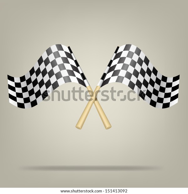 Checkered Racing\
Flags. Vector\
illustration.