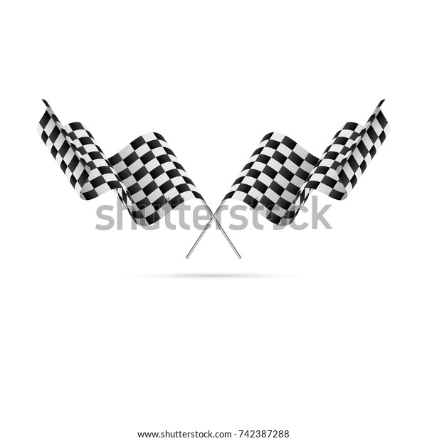 Checkered racing\
flags. Vector\
illustration.