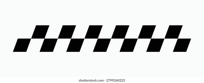 checkered racing motion stripe. clean speed accent element car branding. racing design dynamic sport backgrounds. 