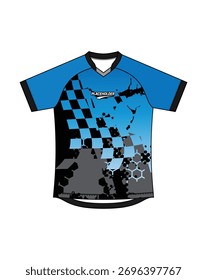 Raglan Raglan de Manga Corta a Cuello Doble Jersey