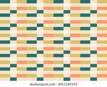 Diseño de patrones geométricos sin soldadura de rectángulo controlado con vectores de colores verde suave y beige