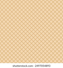 Checkered rhombic background and pattern. Linear seamless repeating vector design. Waffle texture and surface.