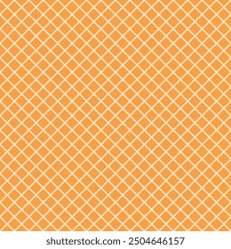 Checkered rhombic background and pattern. Linear seamless repeating vector design. Waffle texture and surface.