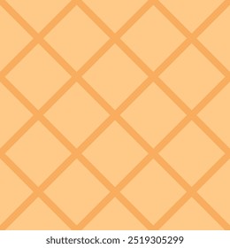 Checkered rhombic background and pattern. Linear seamless repeating vector design. Waffle texture and surface.