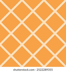 Checkered rhombic background and pattern. Linear seamless repeating vector design. Waffle texture and surface.