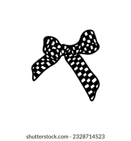 checkered ribbon vector illustration concept