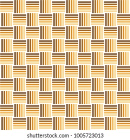 Schachteltes nahtloses abstraktes geometrisches braunes Muster. Vektorgrafik.