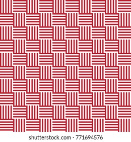 Checkered seamless abstract geometrical red pattern. Vector illustration.