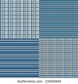 Checkered seamless background in blue colors. EPS10 vector.