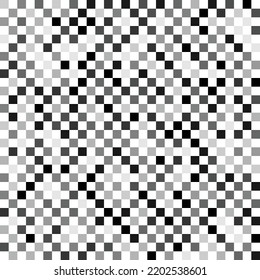 Checkered seamless background pattern of squares and diamond. Grey, Black and white theme. Simple flat geometric and abstract vector illustration. random color monochrome. for fabric print textile
