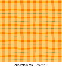 Checkered seamless background in yellow and orange colors