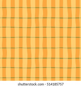 Checkered seamless background in yellow and orange colors
