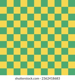 Checkered seamless green and yellow pattern background use for background design, print, social networks, packaging, textile, web, cover, banner and etc.