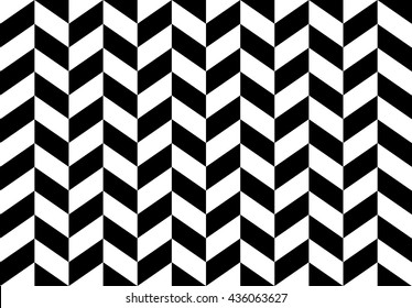 Checkered seamless pattern with alternating parallelogram. Optical illusion, contrasty background