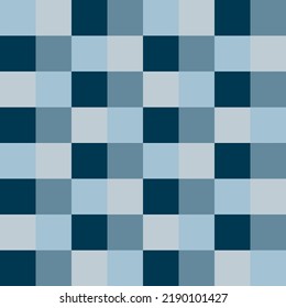 Checkered seamless pattern. Blue check. Vector background.