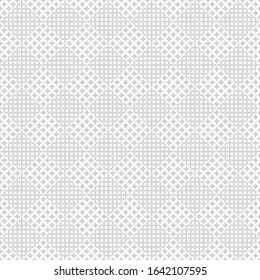 Checkered seamless pattern. Classic abstract geometric background. Infinitely repeating geometrical texture consisting of small rhombuses, flowers. Vector element of graphical design