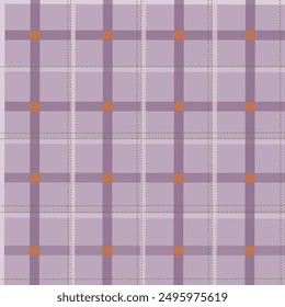 Patrón a cuadros sin fisuras en la paleta de colores para el día de la cosecha o Halloween. Adorno de cuadros de tartán en tonos púrpuras. Fondo geométrico de Ilustración vectorial para tela y papel. Ilustración vectorial