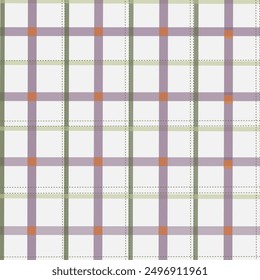 Checkered seamless pattern in color palette for harvest day or Halloween. Tartan plaid ornament in purple shades.Vector illustration geometric background for fabric and paper. Vector illustration