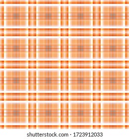 Checkered seamless pattern, a combination of stripes and squares in orange and yellow colors of various brightness and shades. Fashionable decoration of any of your bold advertising projects.