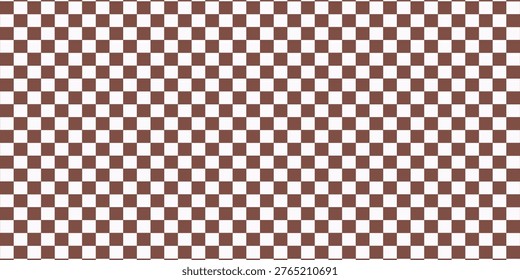 Checkered seamless pattern. Endless background. Racing flag texture. tile  white brown  chessboard pattern