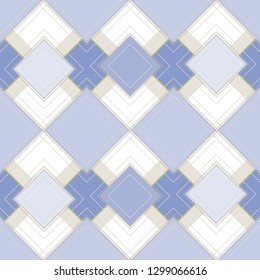 Checkered seamless pattern of gentle pastel shades. Elegant background for your design in soft colors.
