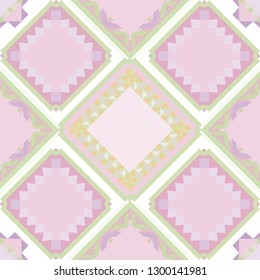 Checkered seamless pattern of gentle pastel shades. Elegant background for your design in soft colors.