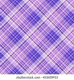 Checkered seamless pattern of interwoven colored thin strips. Motley abstract symmetrical background. Tartan template for fabrics, wallpaper. Vector eps10